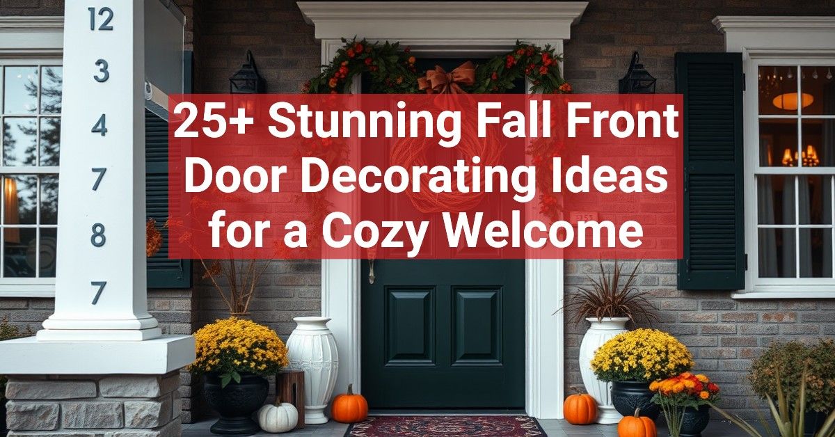 25+ Stunning Fall Front Door Decorating Ideas for a Cozy Welcome