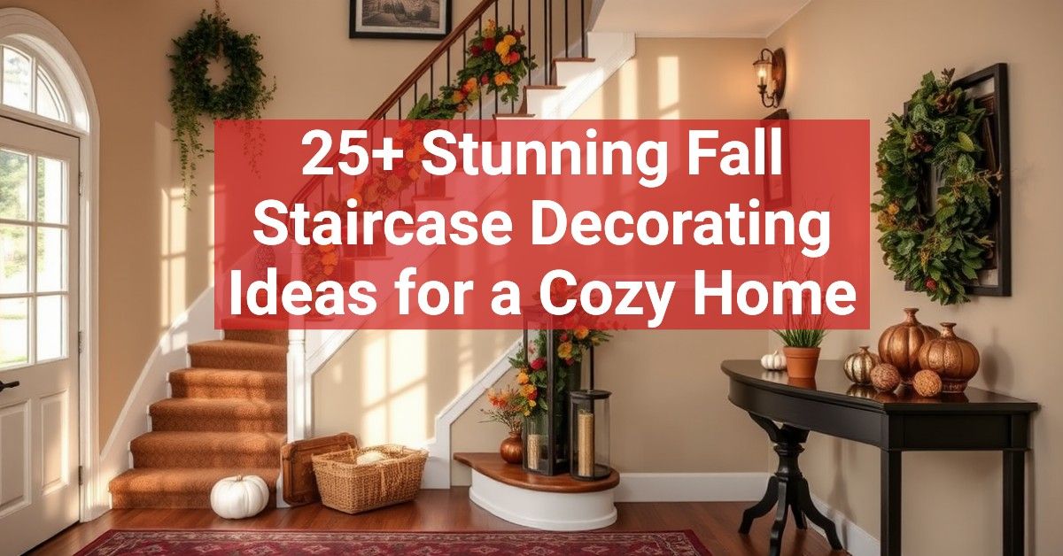 25+ Stunning Fall Staircase Decorating Ideas for a Cozy Home