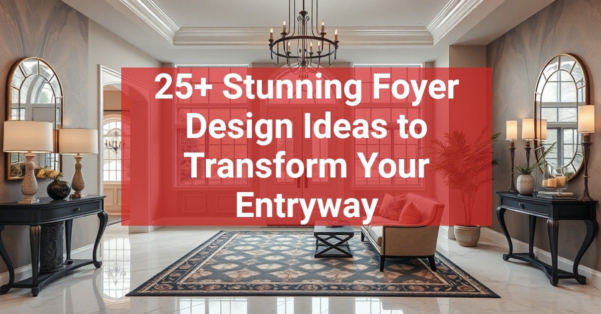 25+ Stunning Foyer Design Ideas to Transform Your Entryway