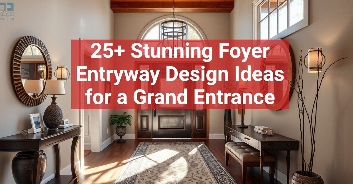 25+ Stunning Foyer Entryway Design Ideas for a Grand Entrance