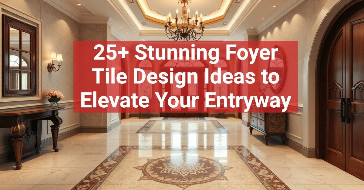 25+ Stunning Foyer Tile Design Ideas to Elevate Your Entryway