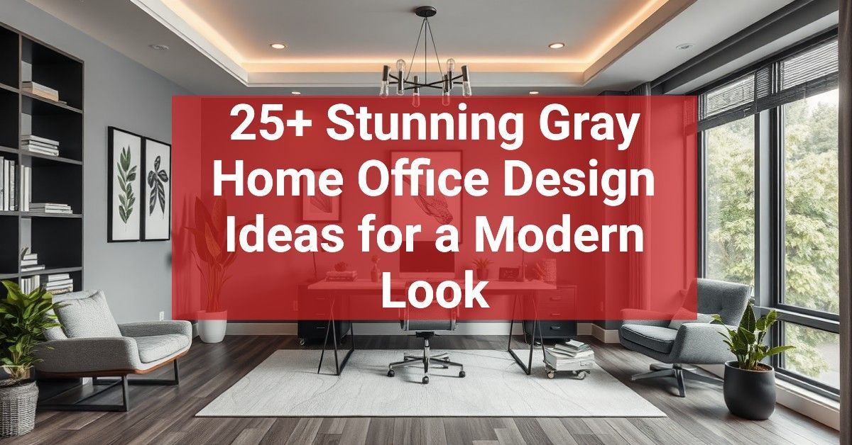 25+ Stunning Gray Home Office Design Ideas for a Modern Look