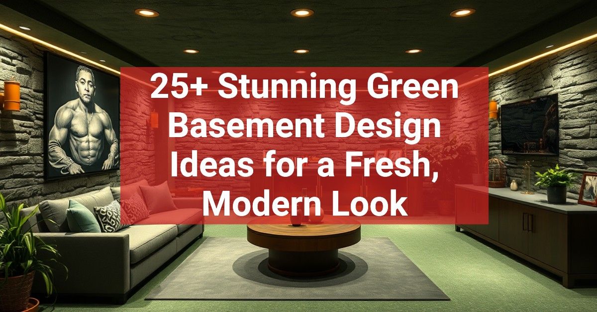 25+ Stunning Green Basement Design Ideas for a Fresh, Modern Look