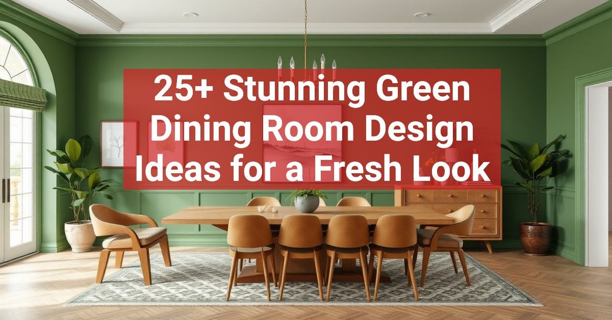 25+ Stunning Green Dining Room Design Ideas for a Fresh Look