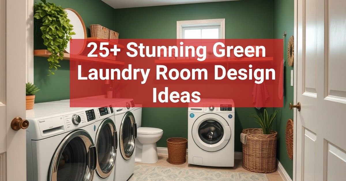 25+ Stunning Green Laundry Room Design Ideas