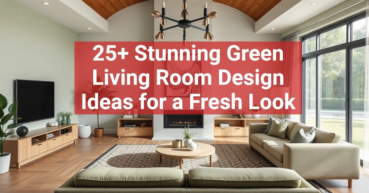 25+ Stunning Green Living Room Design Ideas for a Fresh Look