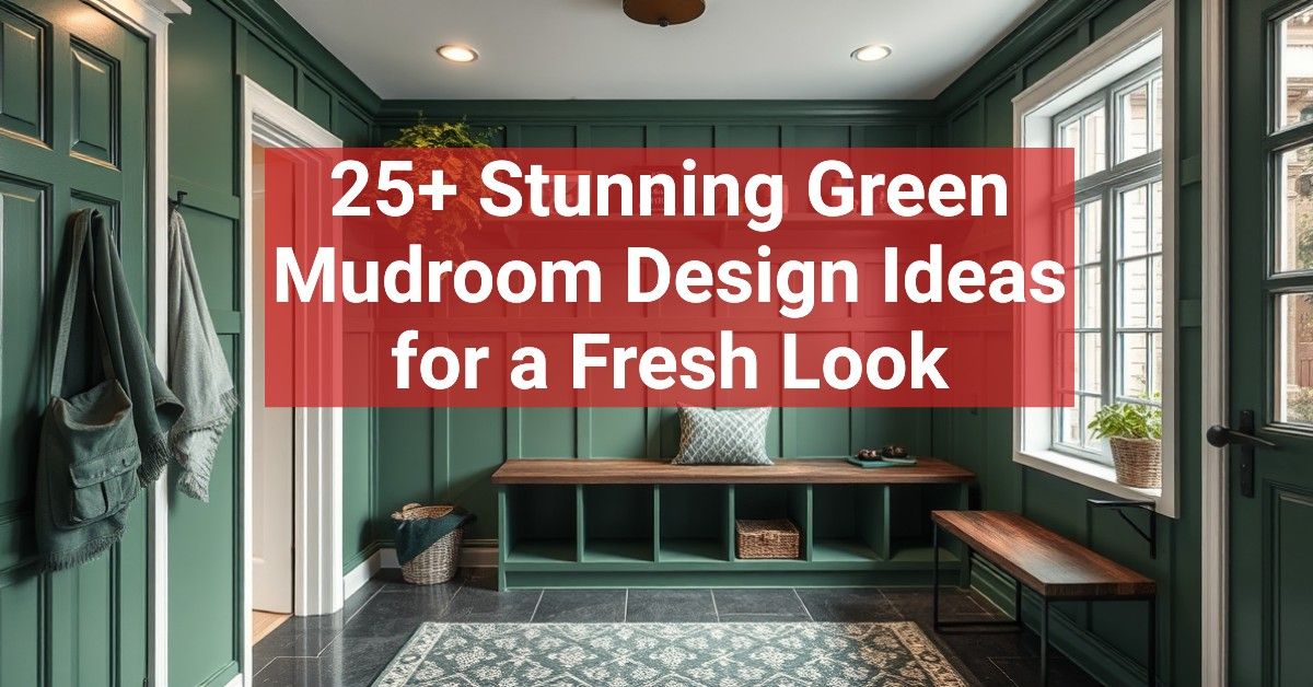 25+ Stunning Green Mudroom Design Ideas for a Fresh Look