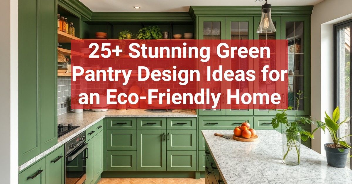 25+ Stunning Green Pantry Design Ideas for an Eco-Friendly Home