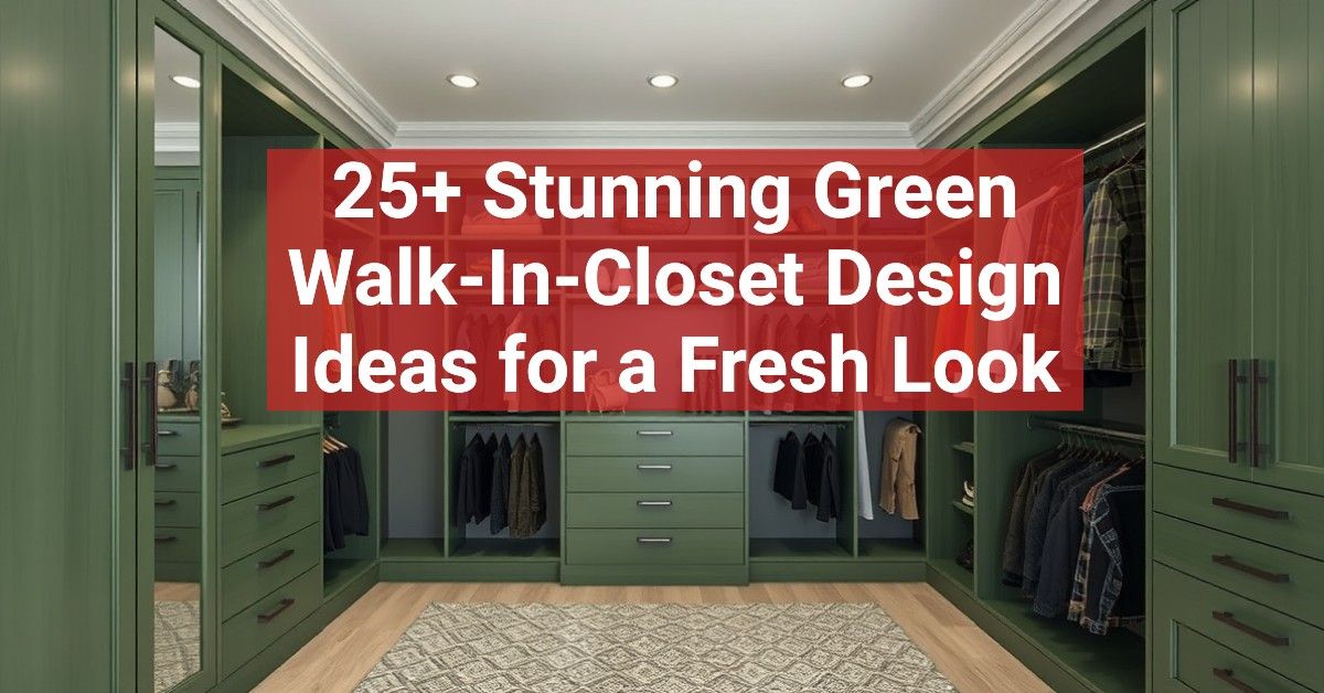 25+ Stunning Green Walk-In-Closet Design Ideas for a Fresh Look