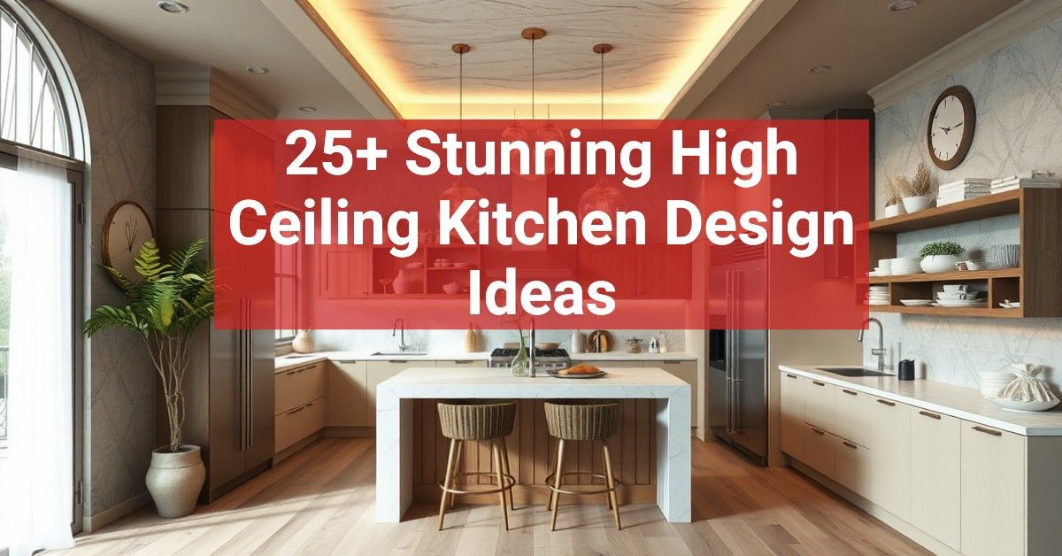 25+ Stunning High Ceiling Kitchen Design Ideas