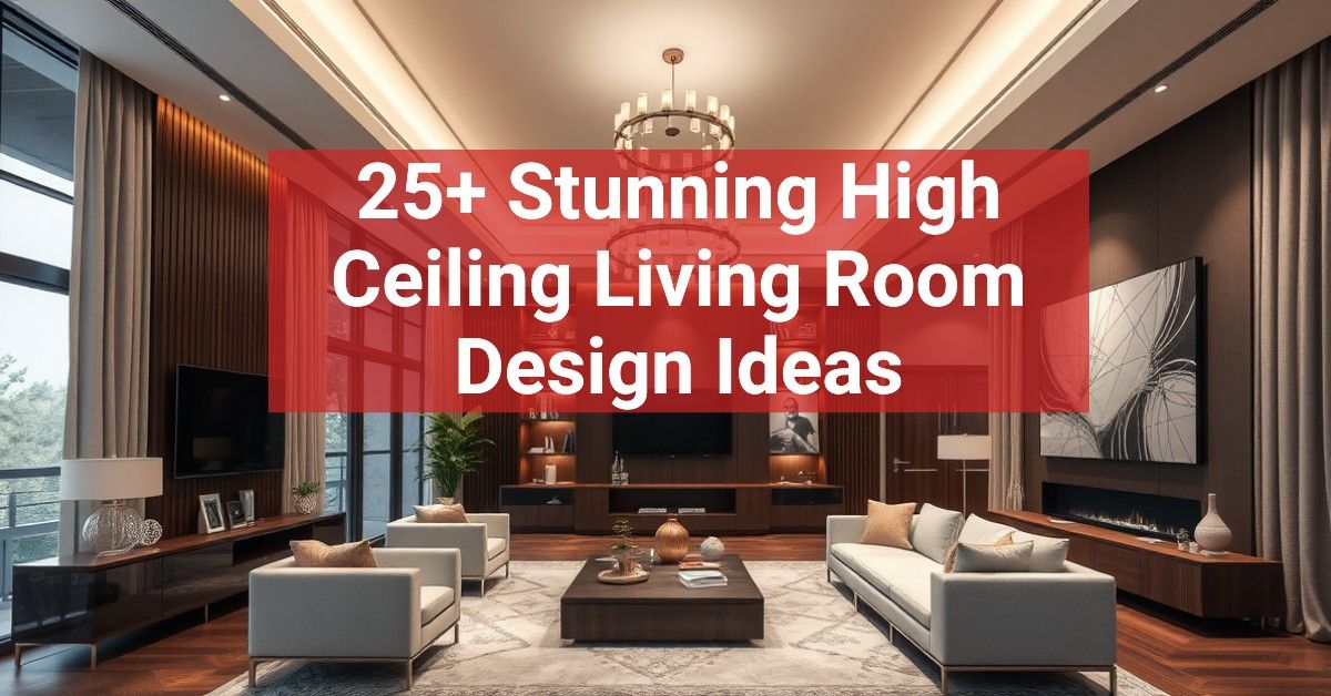 25+ Stunning High Ceiling Living Room Design Ideas