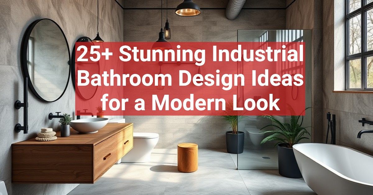 25+ Stunning Industrial Bathroom Design Ideas for a Modern Look