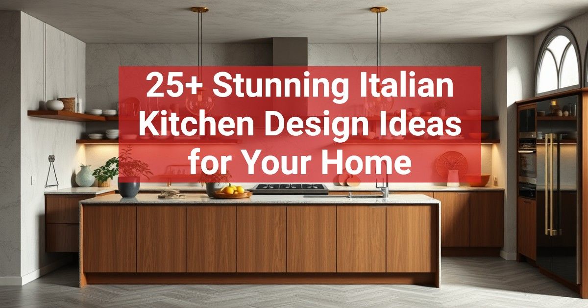 25+ Stunning Italian Kitchen Design Ideas for Your Home