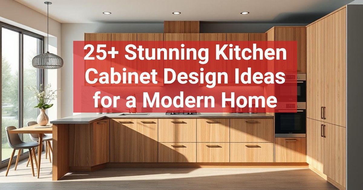 25+ Stunning Kitchen Cabinet Design Ideas for a Modern Home