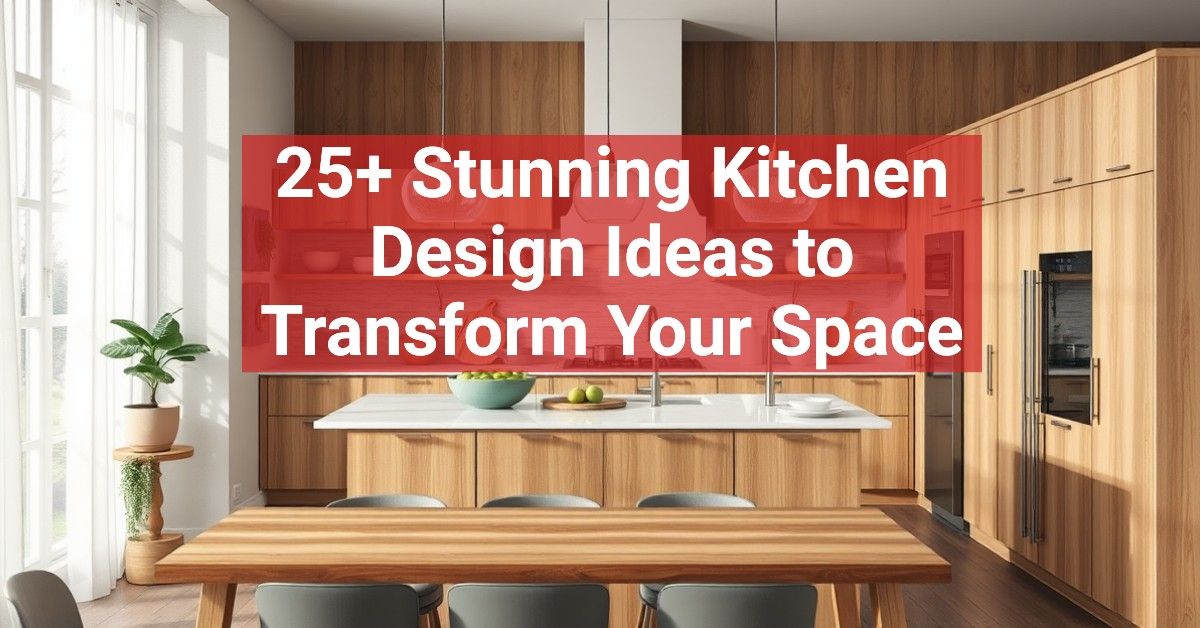 25+ Stunning Kitchen Design Ideas to Transform Your Space