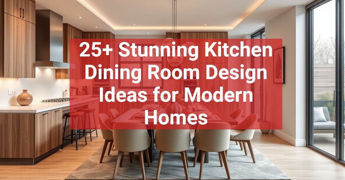 25+ Stunning Kitchen Dining Room Design Ideas for Modern Homes