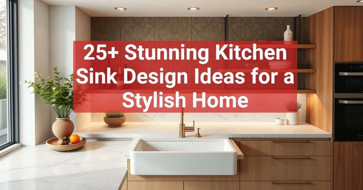 25+ Stunning Kitchen Sink Design Ideas for a Stylish Home