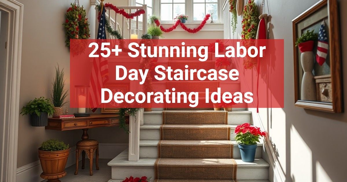 25+ Stunning Labor Day Staircase Decorating Ideas