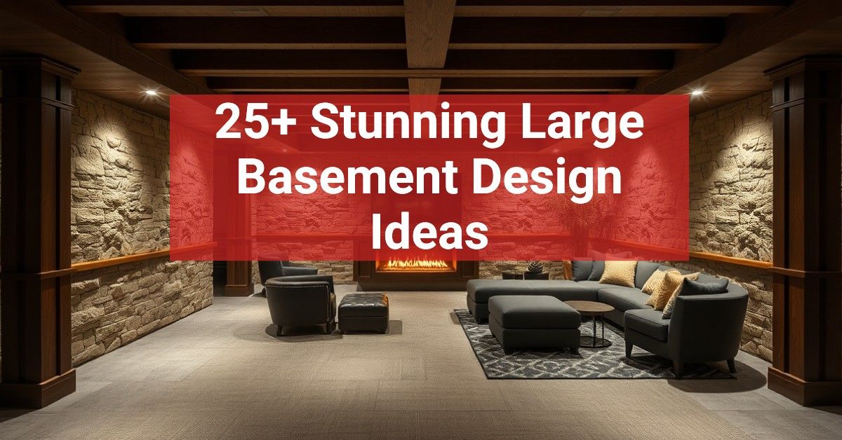 25+ Stunning Large Basement Design Ideas