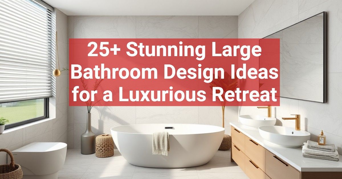 25+ Stunning Large Bathroom Design Ideas for a Luxurious Retreat