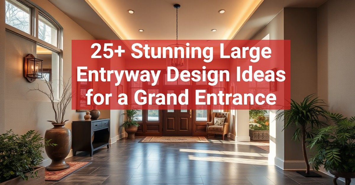 25+ Stunning Large Entryway Design Ideas for a Grand Entrance