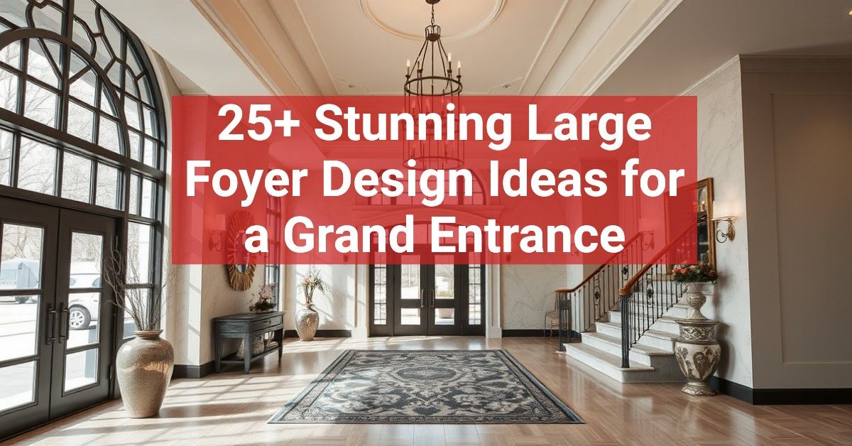 25+ Stunning Large Foyer Design Ideas for a Grand Entrance