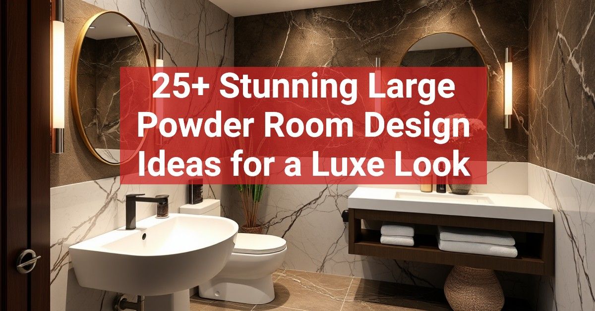 25+ Stunning Large Powder Room Design Ideas for a Luxe Look