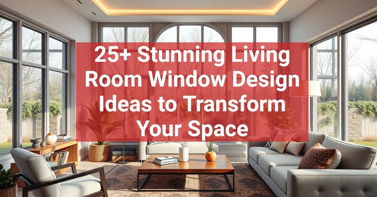 25+ Stunning Living Room Window Design Ideas to Transform Your Space