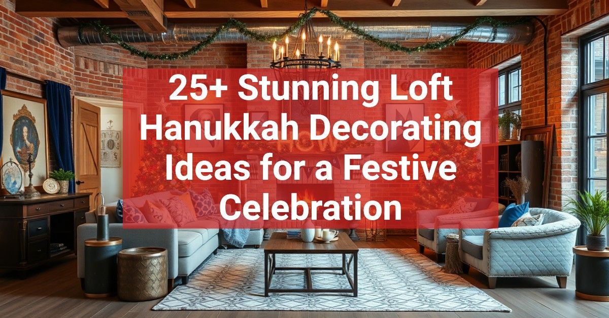 25+ Stunning Loft Hanukkah Decorating Ideas for a Festive Celebration