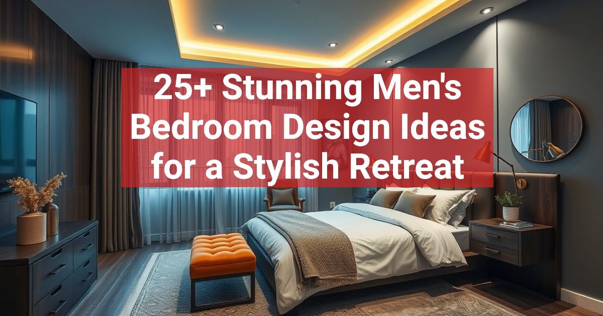 25+ Stunning Men's Bedroom Design Ideas for a Stylish Retreat