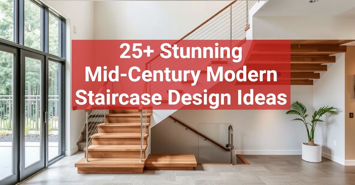 25+ Stunning Mid-Century Modern Staircase Design Ideas