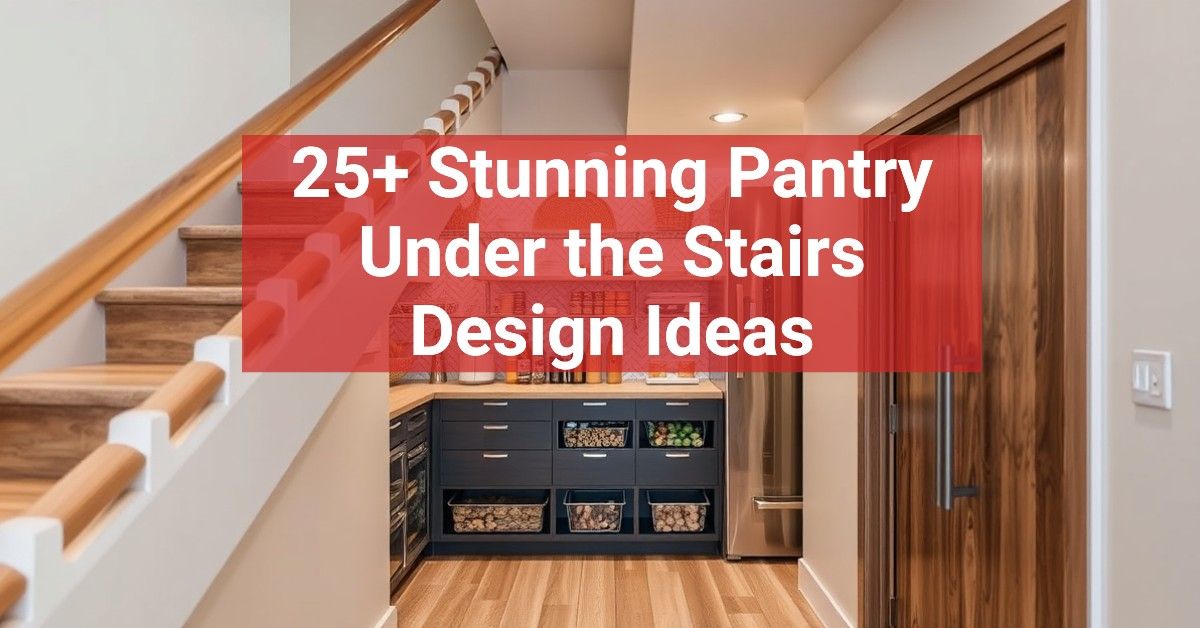 25+ Stunning Pantry Under the Stairs Design Ideas