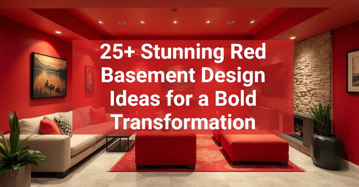 25+ Stunning Red Basement Design Ideas for a Bold Transformation