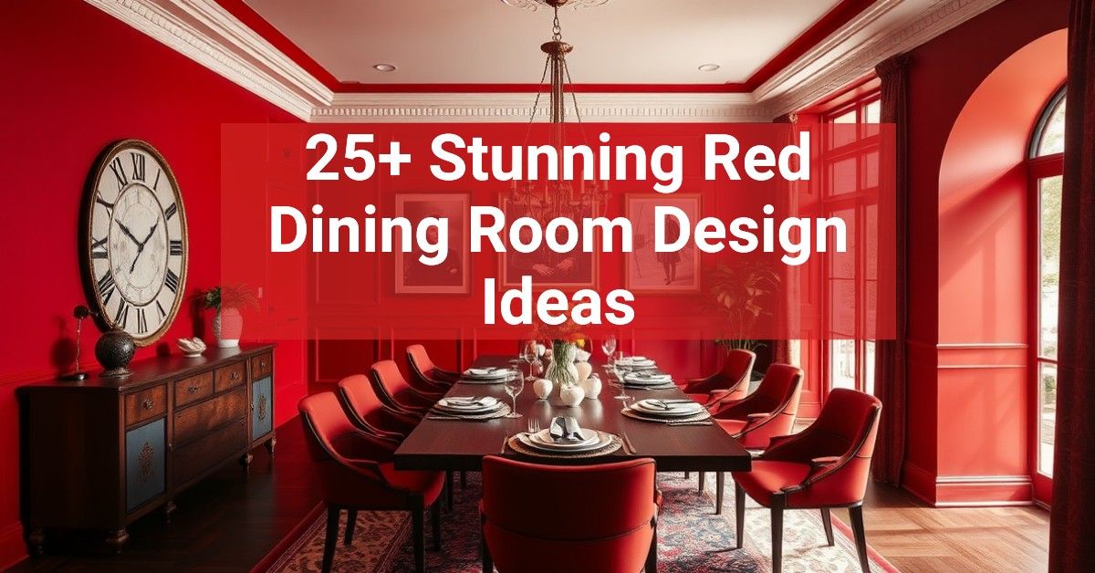 25+ Stunning Red Dining Room Design Ideas