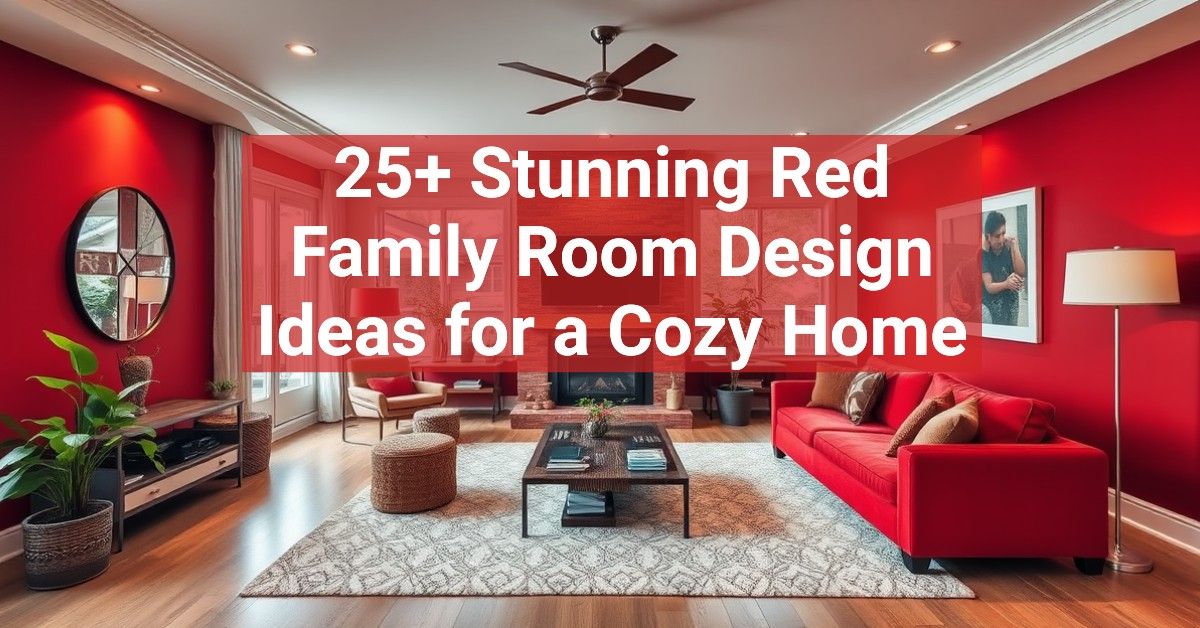 25+ Stunning Red Family Room Design Ideas for a Cozy Home