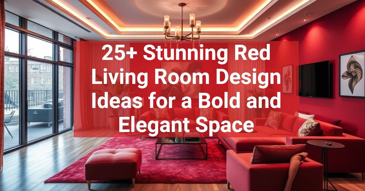 25+ Stunning Red Living Room Design Ideas for a Bold and Elegant Space