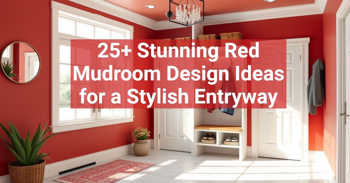 25+ Stunning Red Mudroom Design Ideas for a Stylish Entryway