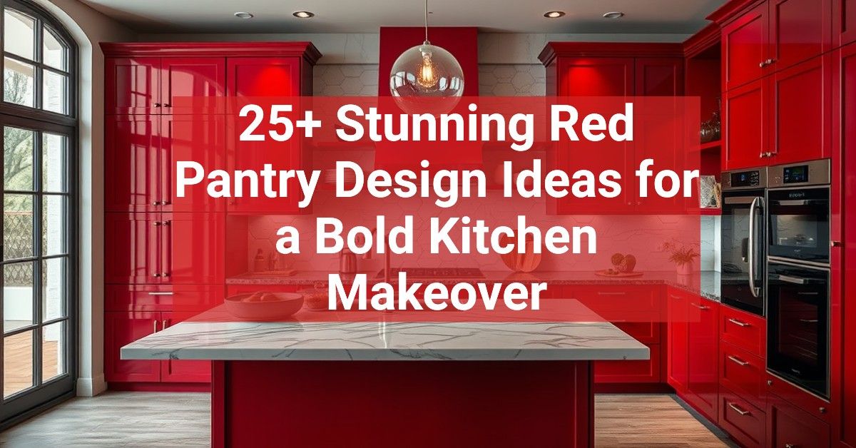 25+ Stunning Red Pantry Design Ideas for a Bold Kitchen Makeover