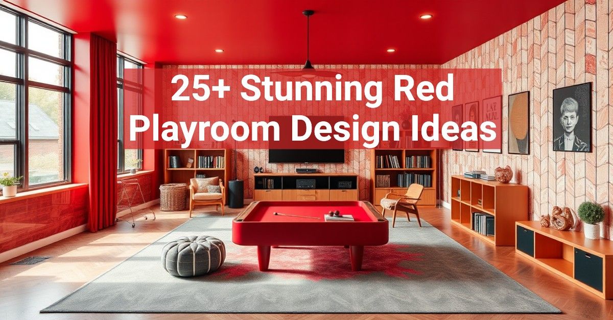 25+ Stunning Red Playroom Design Ideas