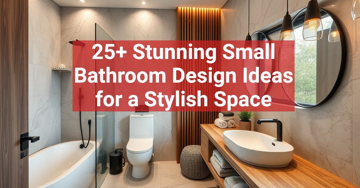 25+ Stunning Small Bathroom Design Ideas for a Stylish Space