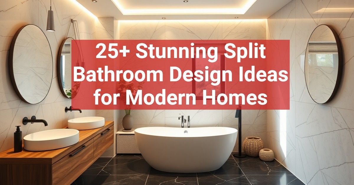 25+ Stunning Split Bathroom Design Ideas for Modern Homes