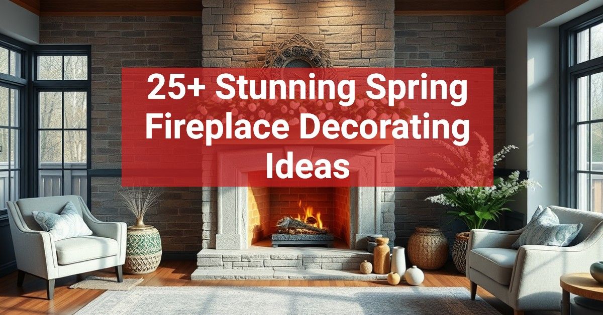 25+ Stunning Spring Fireplace Decorating Ideas