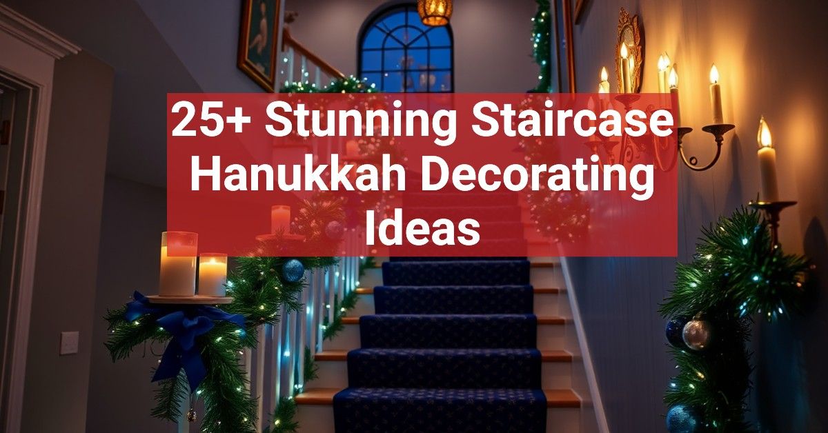 25+ Stunning Staircase Hanukkah Decorating Ideas