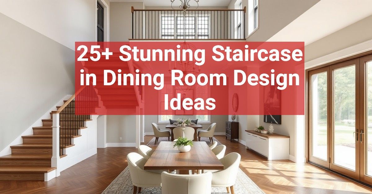 25+ Stunning Staircase in Dining Room Design Ideas