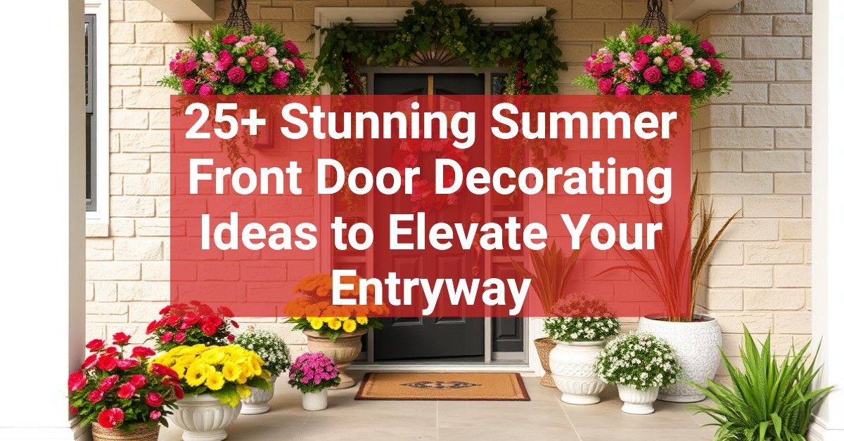 25+ Stunning Summer Front Door Decorating Ideas to Elevate Your Entryway