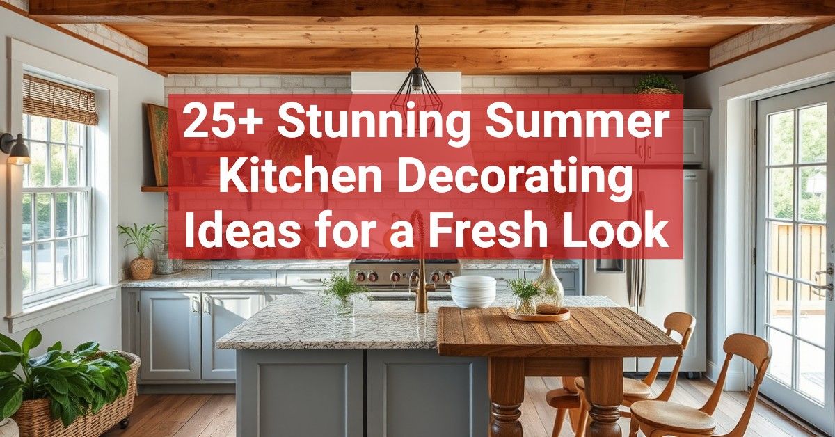 25+ Stunning Summer Kitchen Decorating Ideas for a Fresh Look