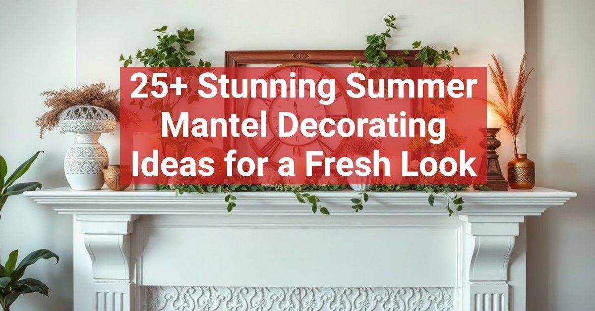 25+ Stunning Summer Mantel Decorating Ideas for a Fresh Look