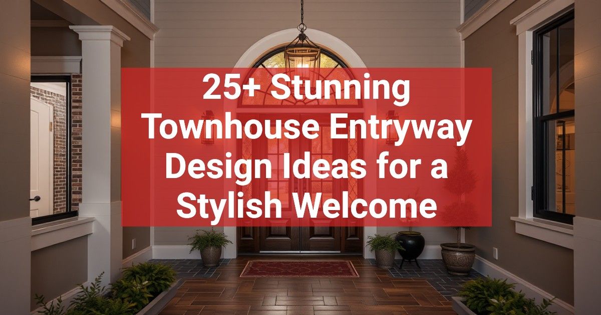 25+ Stunning Townhouse Entryway Design Ideas for a Stylish Welcome