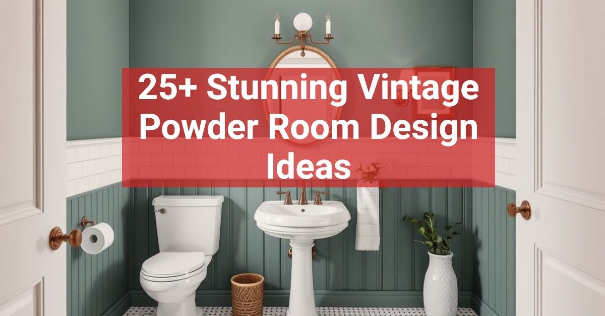 25+ Stunning Vintage Powder Room Design Ideas