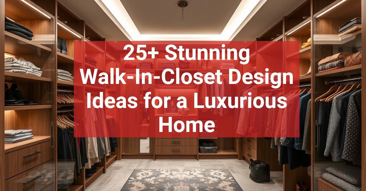 25+ Stunning Walk-In-Closet Design Ideas for a Luxurious Home